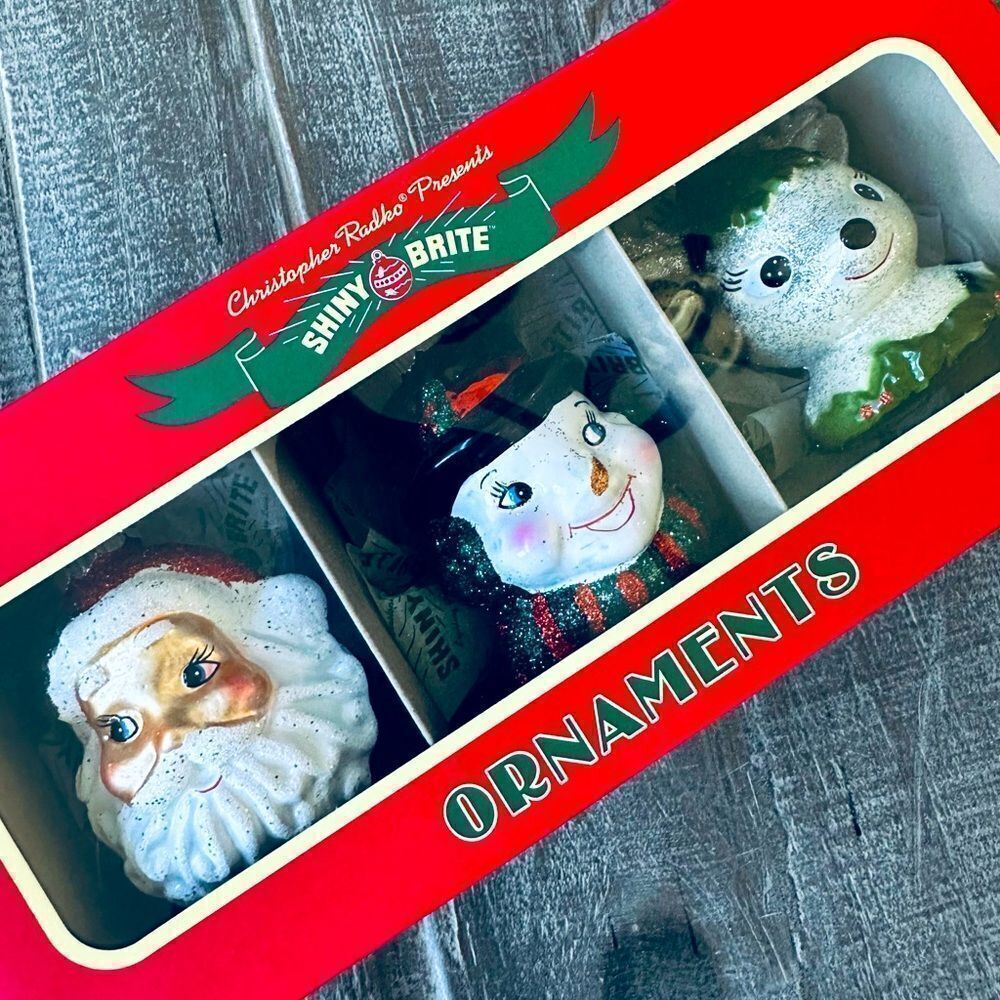 Christopher Radko Shiny Brite Vintage Character Christmas Ornaments